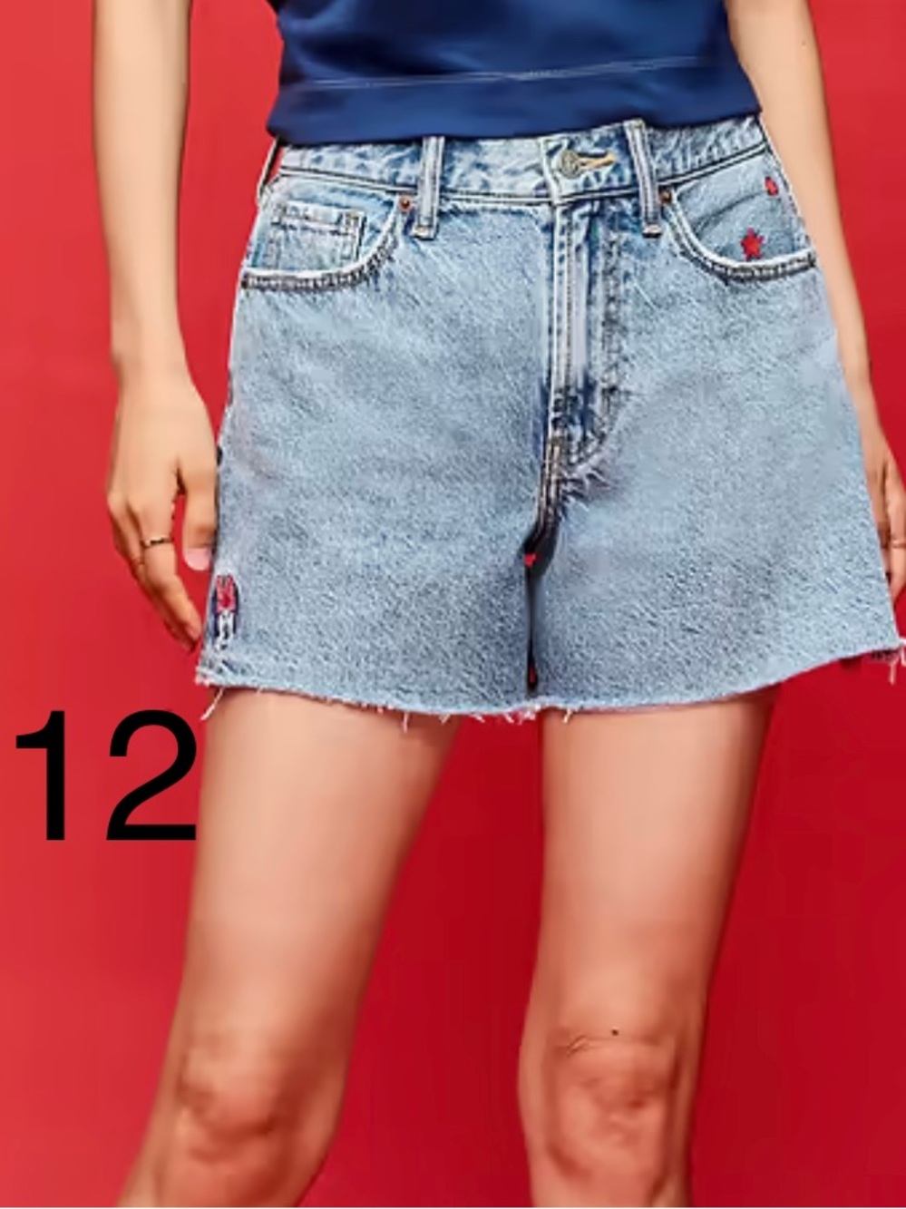 Disney Light Blue Distressed Denim Shorts